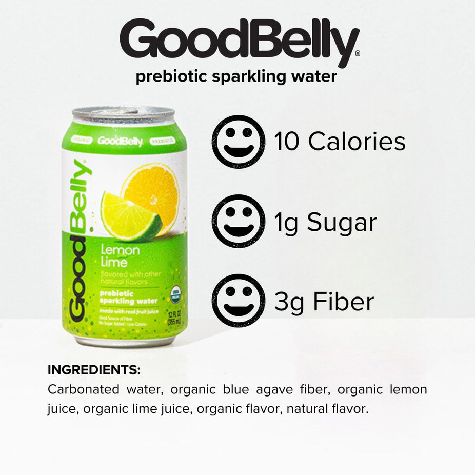 Lemon Lime Prebiotic Sparkling Water (4 Pack)