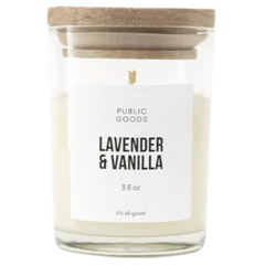 Lavender & Vanilla Scented Candle Wooden Lid