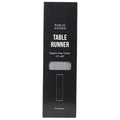 Org Cotton Table Runner Gray