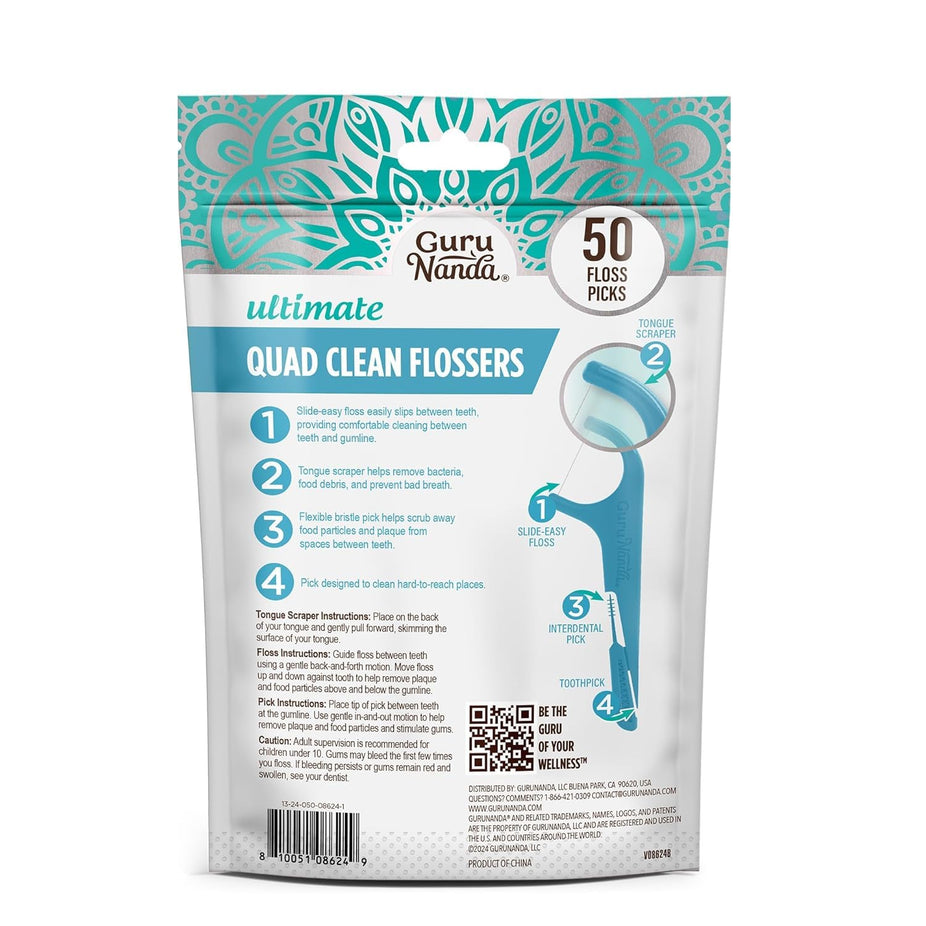 4in1 Quad Clean Flossers (50 CT)