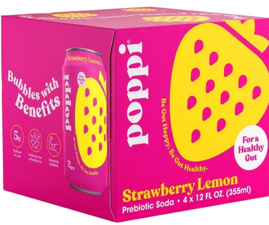 Strawberry Lemon Prebiotic Soda (4 Pack)