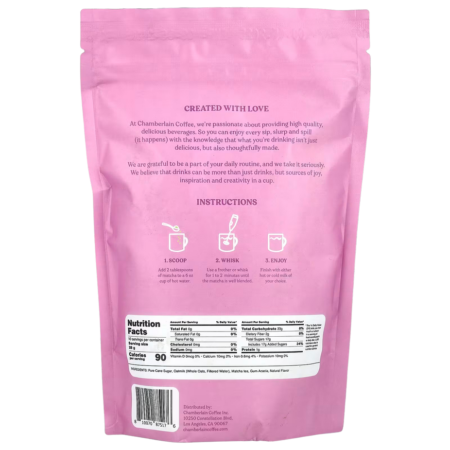 Lavender Matcha Latte with Oatmilk