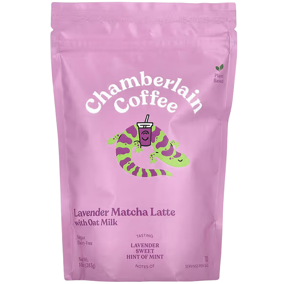 Lavender Matcha Latte with Oatmilk