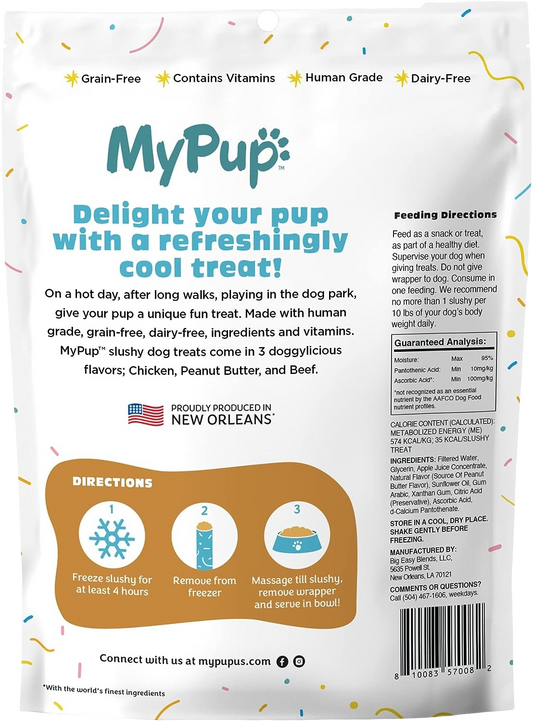 Nutrition Information - Peanut Butter Flavored Slushy Dog Treats (9 CT)