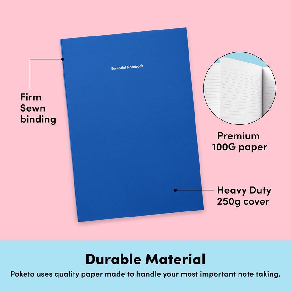 Essential Lined Notebook - Blue