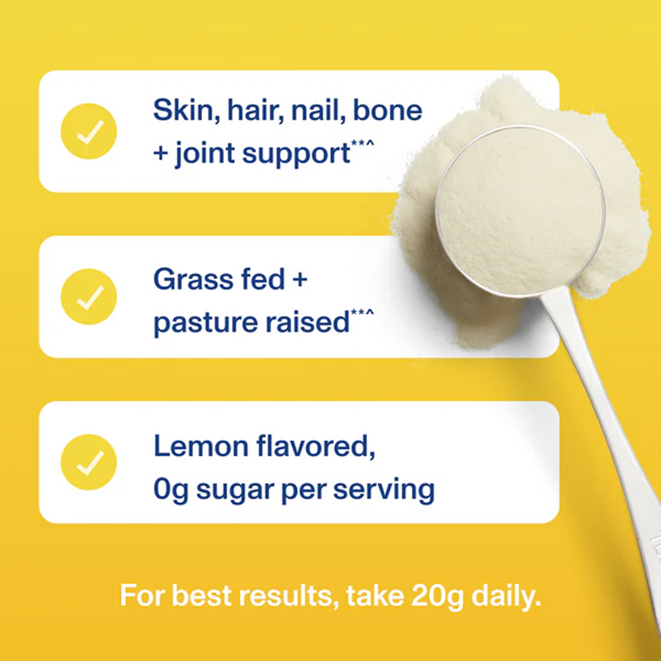 Lemon Collagen Peptides Dietary Supplement