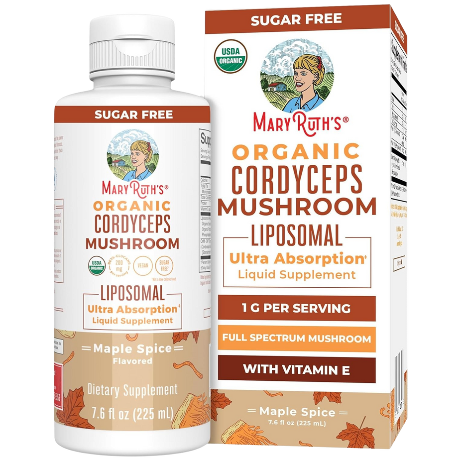 Organic Cordyceps Mushroom Liposomal Liquid Supplement - Maple Spice