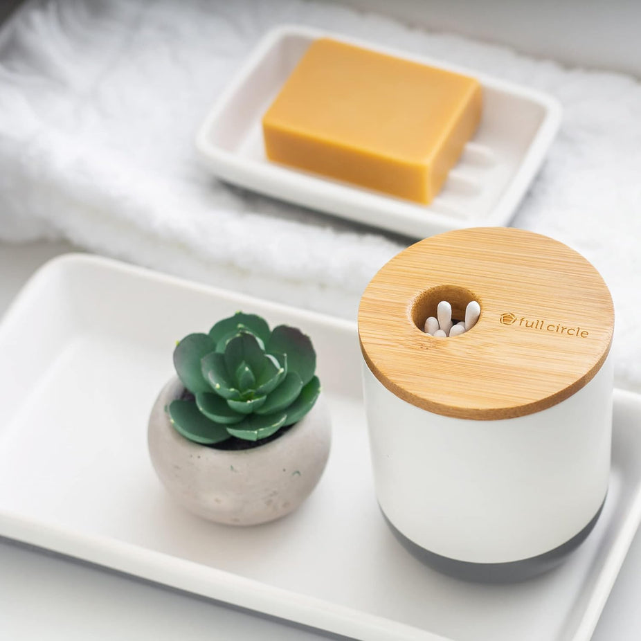 Keep Tray Love Ceramic Organiser Rectangle Storage - White