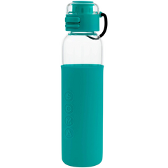 17oz Glass Water Bottle With Sport Cap - Aqua