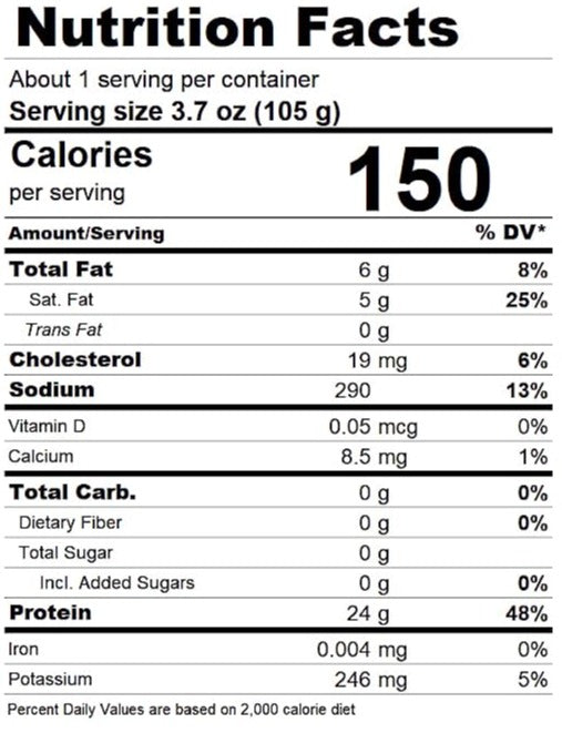Nutrition Information - Albacore Tuna in Olive Oil