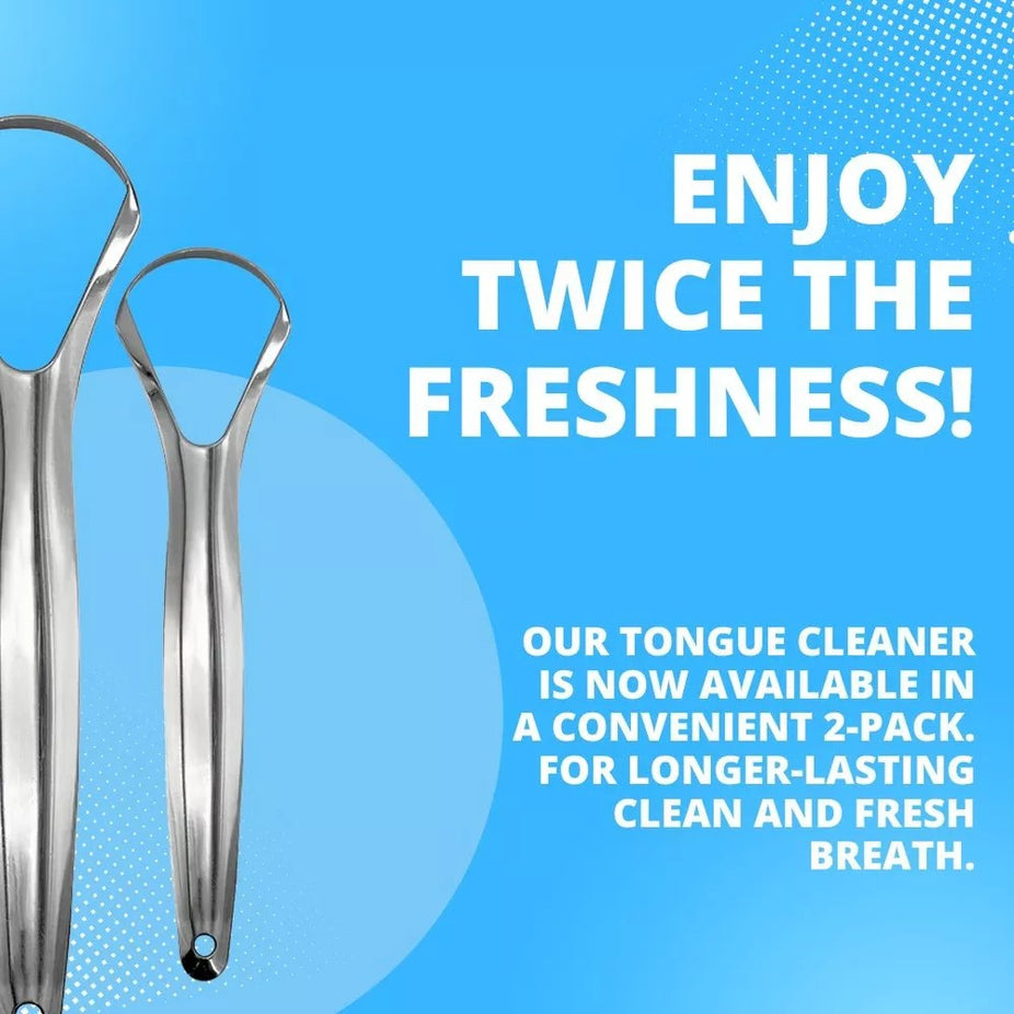 Stainless Steel Tongue Cleaner – 2 Pack