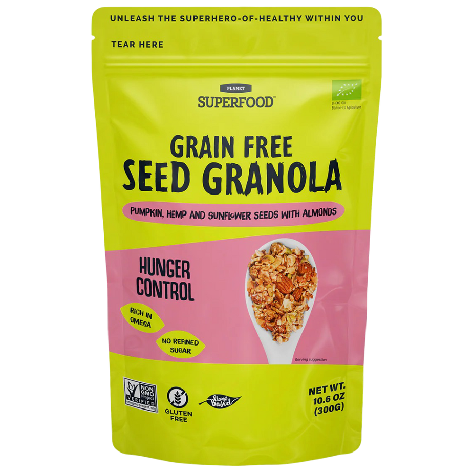 Hunger Control Organic Seed Granola Pouch - Coconut, Almond, Banana