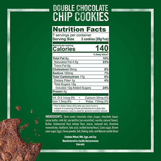Nutrition Information - Double Chocolate Chip Cookies