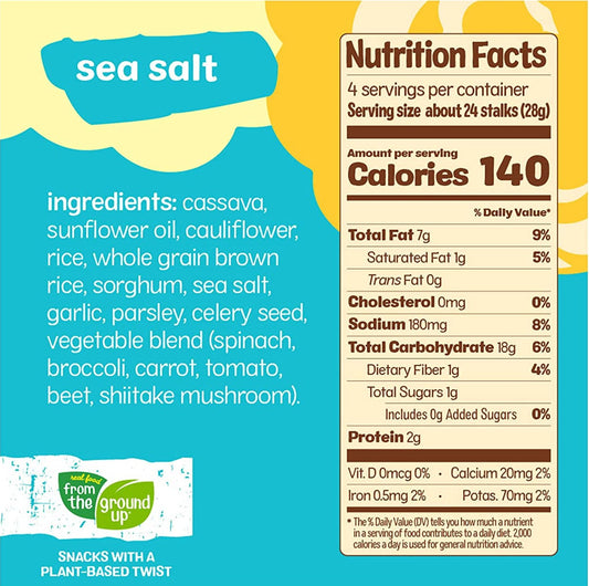 Nutrition Information - Cauliflower Sea Salt Stick