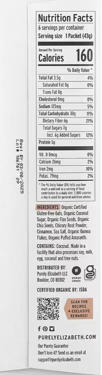 Classic Cinnamon Oatmeal (6 Packets)