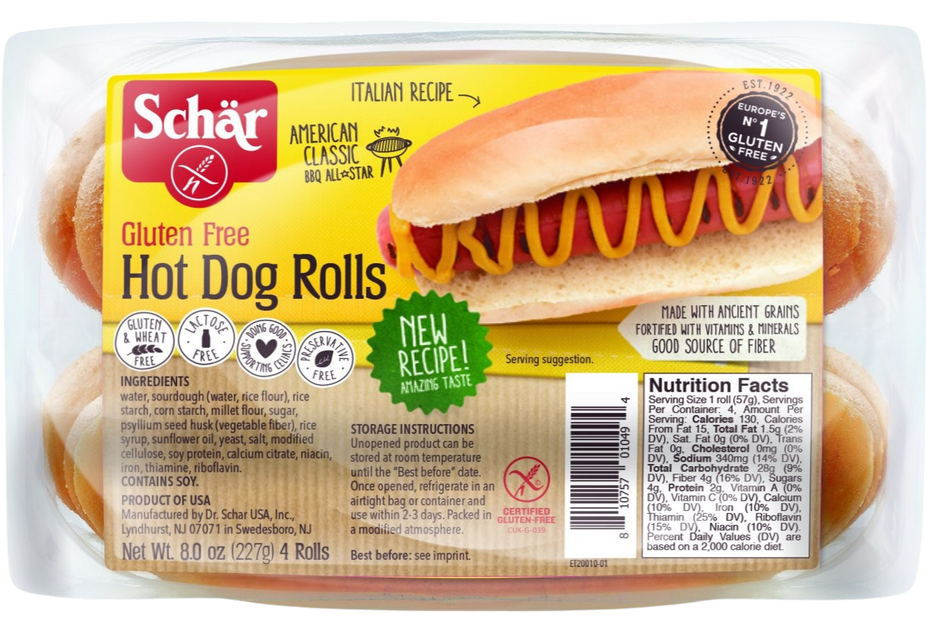Gluten Free Hot Dog Rolls