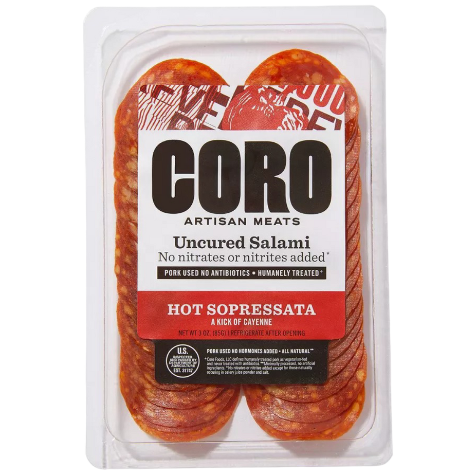 Uncured Hot Soppressata - Sliced