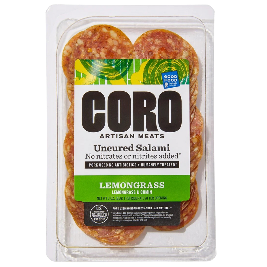 Uncured Sliced Lemongrass Salami