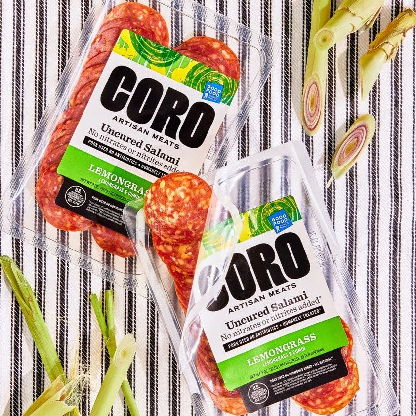 Uncured Sliced Lemongrass Salami