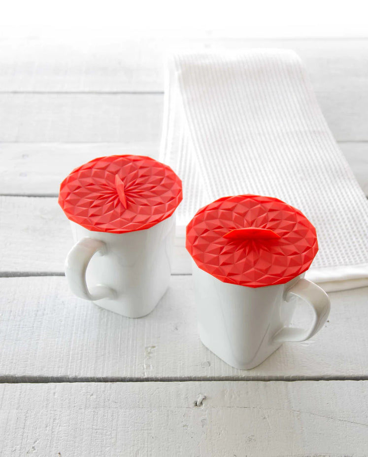 5-Piece Silicone Suction Lids Set - Red