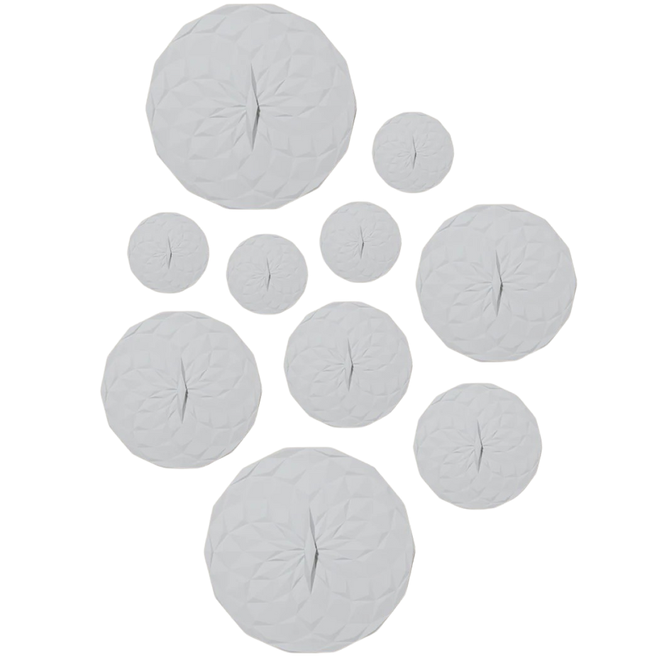 10-Piece Silicon Suction Lid Set - Studio White