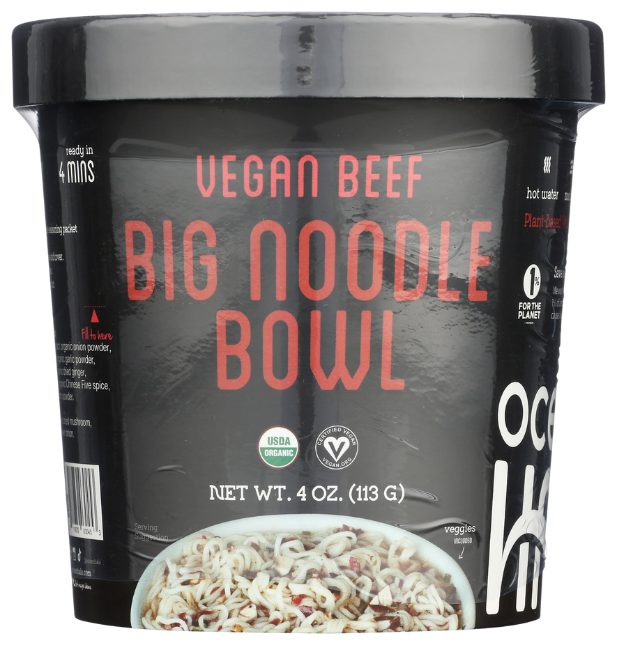 Organic Vegan Beef Big Noodle Bowl
