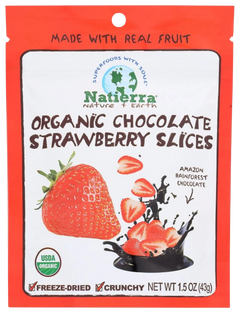 Organic Chocolate Strawberry Slices