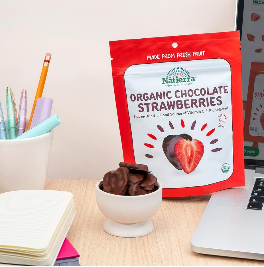 Organic Chocolate Strawberry Slices