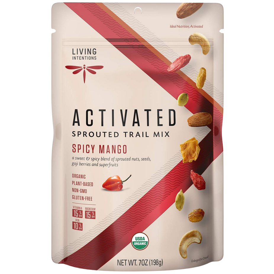 Organic Activated Sprouted Trail Mix - Spicy Mango
