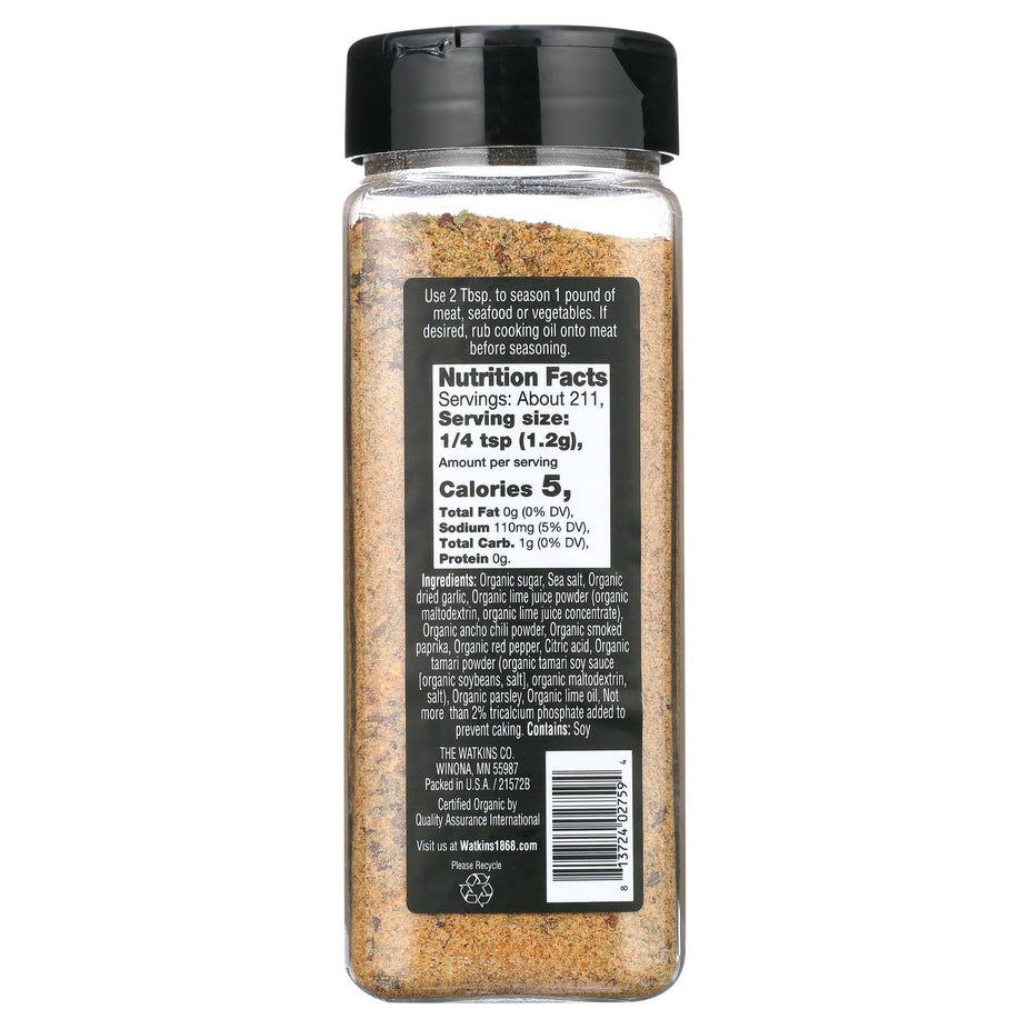 Organic Chili Lime Grilling Seasoning