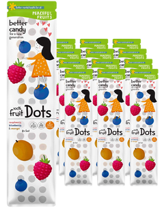 Raspberry, Blueberry, & Mango Fruit Dots (12 Pack)