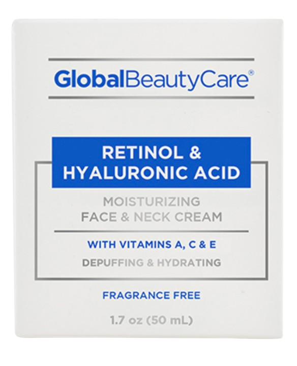 Global Beauty Care Retinol & Hyaluronic Acid Moisturizing Face and Neck