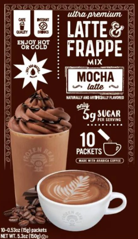 Frozen Bean Latte & Frappe Mix, Mocha Latte (10 CT)