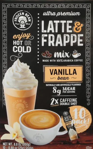 Frozen Bean Latte & Frappe Mix, Vanilla Bean (10 CT)