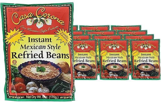 Instant Mexican Style Refried Beans (12 Pack)