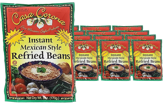 Instant Mexican Style Refried Beans (12 Pack)