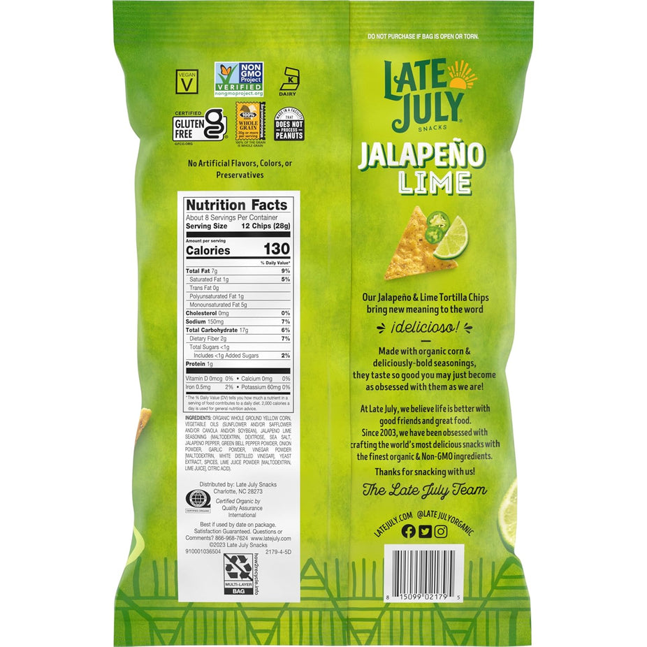 Jalapeño & Lime Tortilla Chips