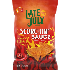 Tortilla Chips Made With Organic Yellow Corn Scorchin Sauce