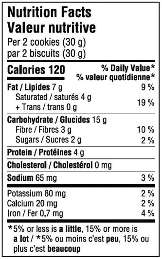 Nutrition Information - Lemon Soft Mini Cookies