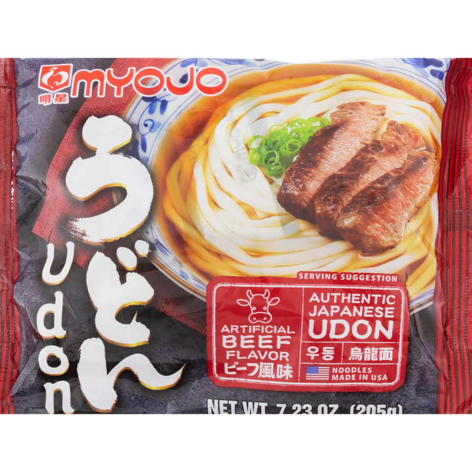 Japanese Udon Noodles with Soup Base Beef Flavor