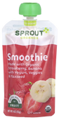 Smoothie with Strawberry Banana Yogurt Veggies and Flax Seed (12+ Months) (12 Pack)