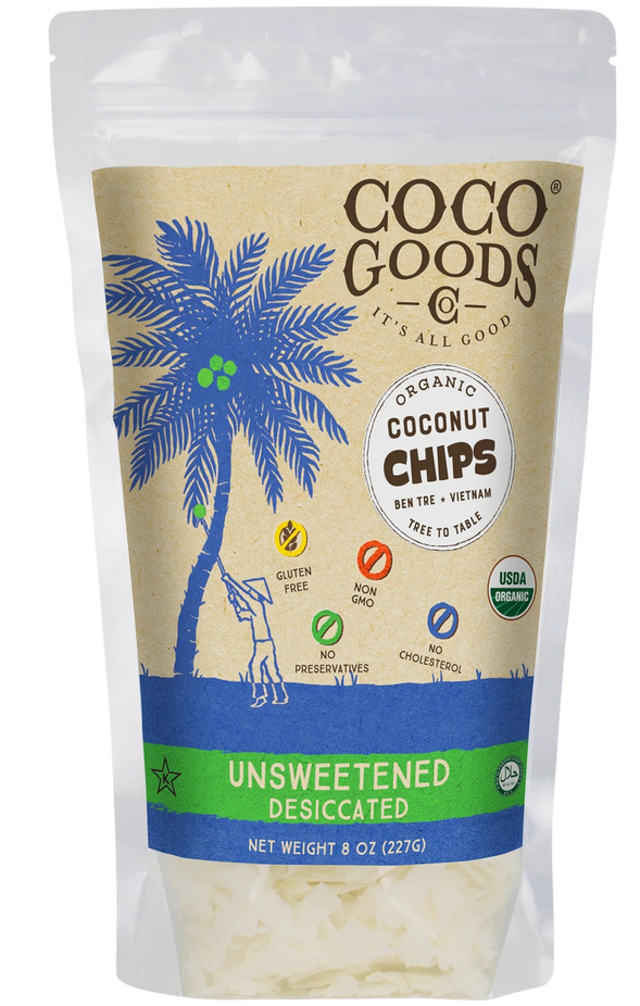 Organic Desiccated Coconut Chips - Unsweetened