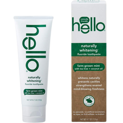 Naturally Whitening Fluoride Toothpaste - Grown Mint With Tea Tree + Coconut Oil