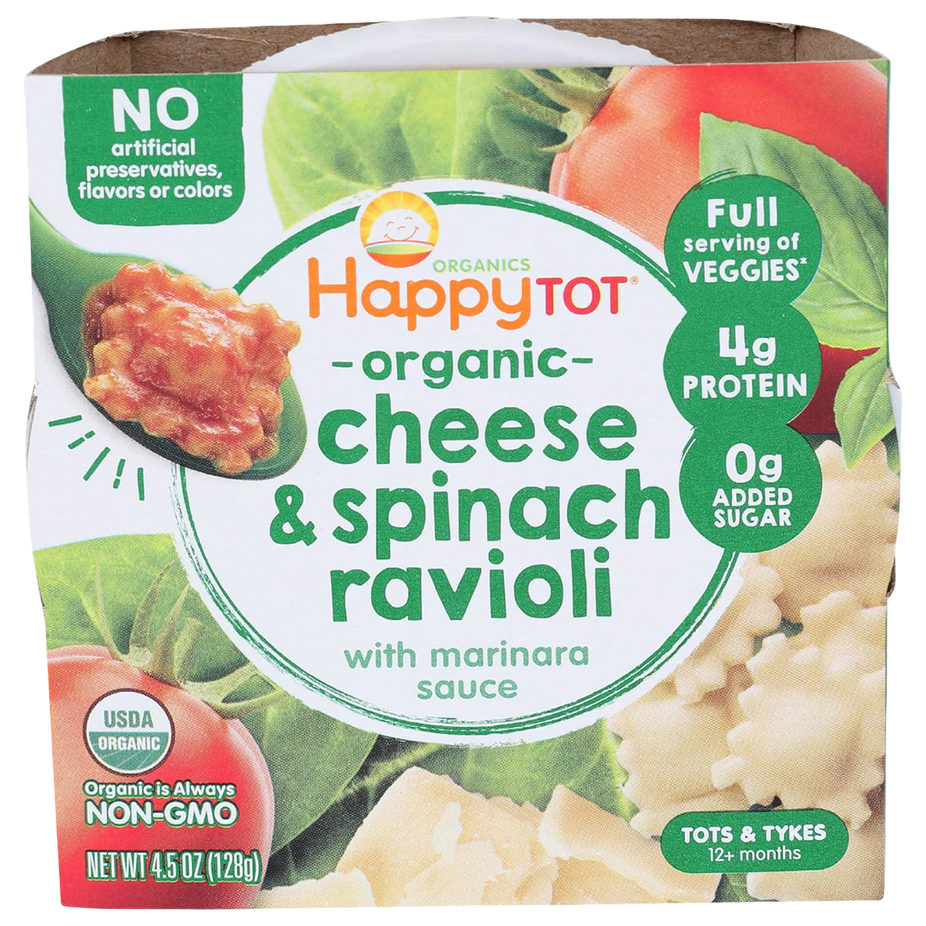Organic Cheese & Spinach Ravioli With Marinara Sauce