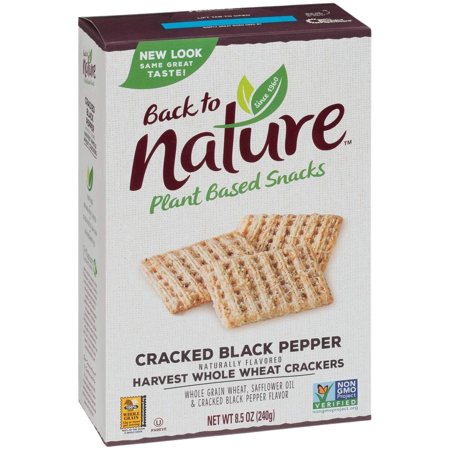 Cracked Black Pepper Whole Wheat Crackers