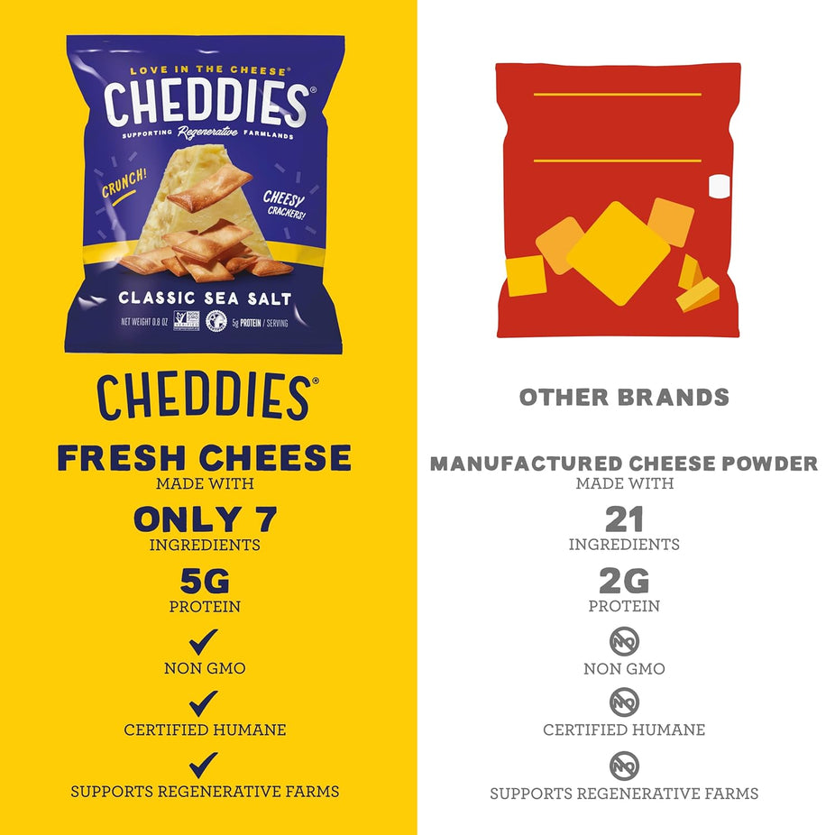 Variety Pack Classic Sea Salt, Double Cheddar, Spicy Cheddar Crackers (12 Snack Bags)