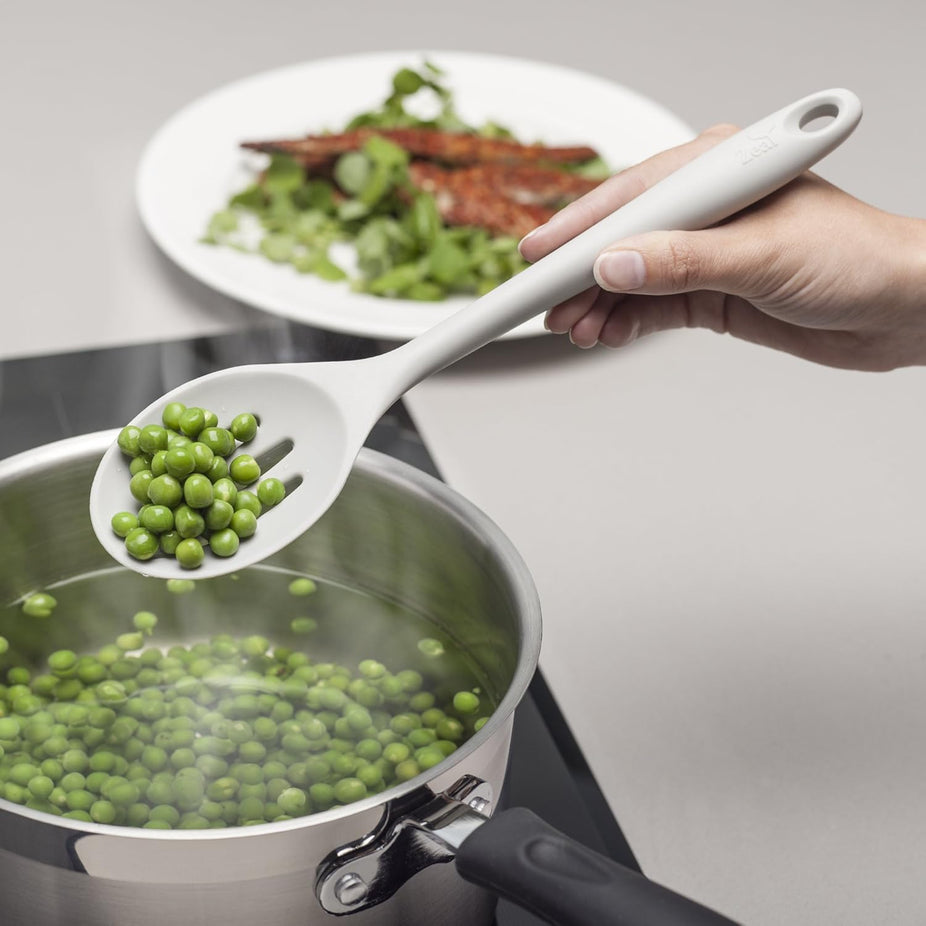 Silicone Slotted Spoon - Light Grey