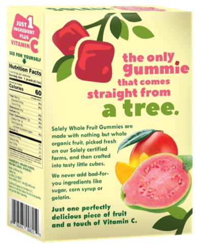 Organic Whole Fruit Gummies Mango & Guava