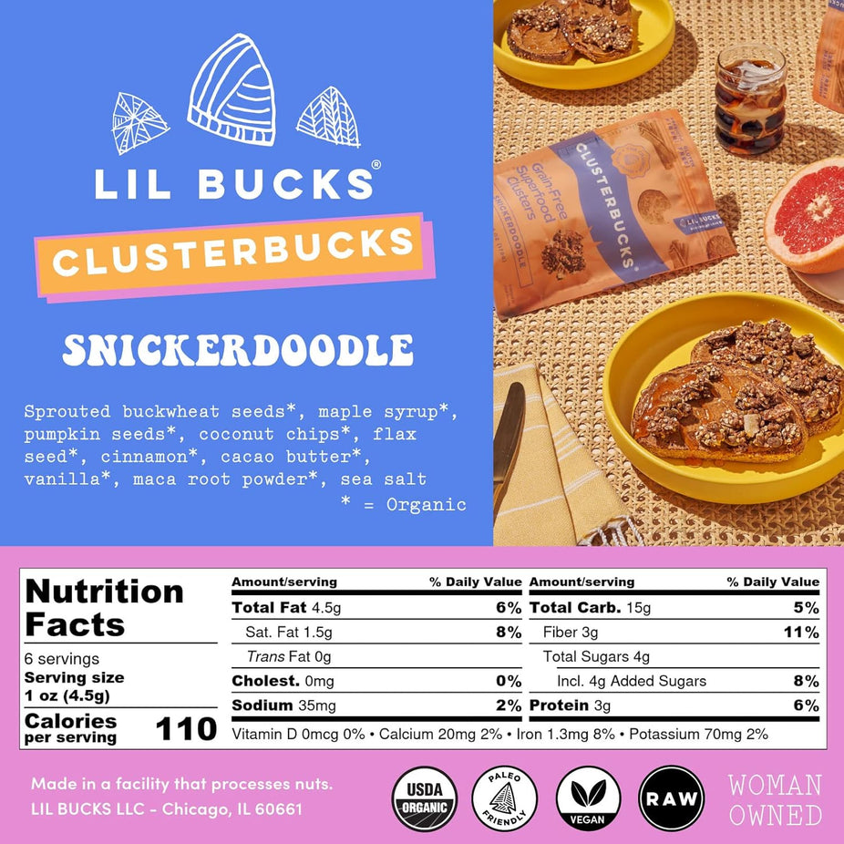 Organic Snickerdoodle Clusterbucks Granola