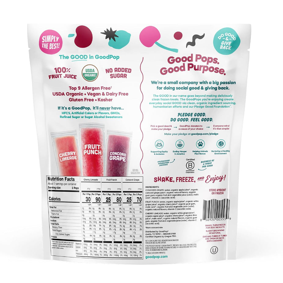 Organic Variety Freezer Pops (20 CT)